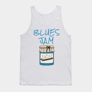 Blues Jam, Harmonica Harp Player Musician Tank Top